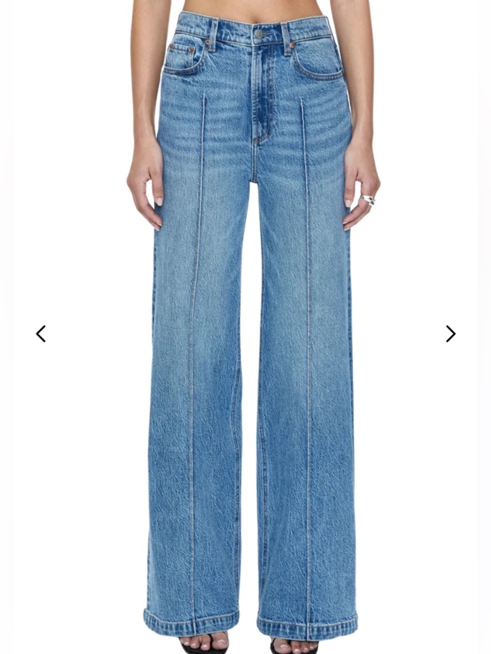 NWT Pistola Lana Pintuck High Rise, Ultra Wide Leg Jean in Cannes - Picture 6 of 7